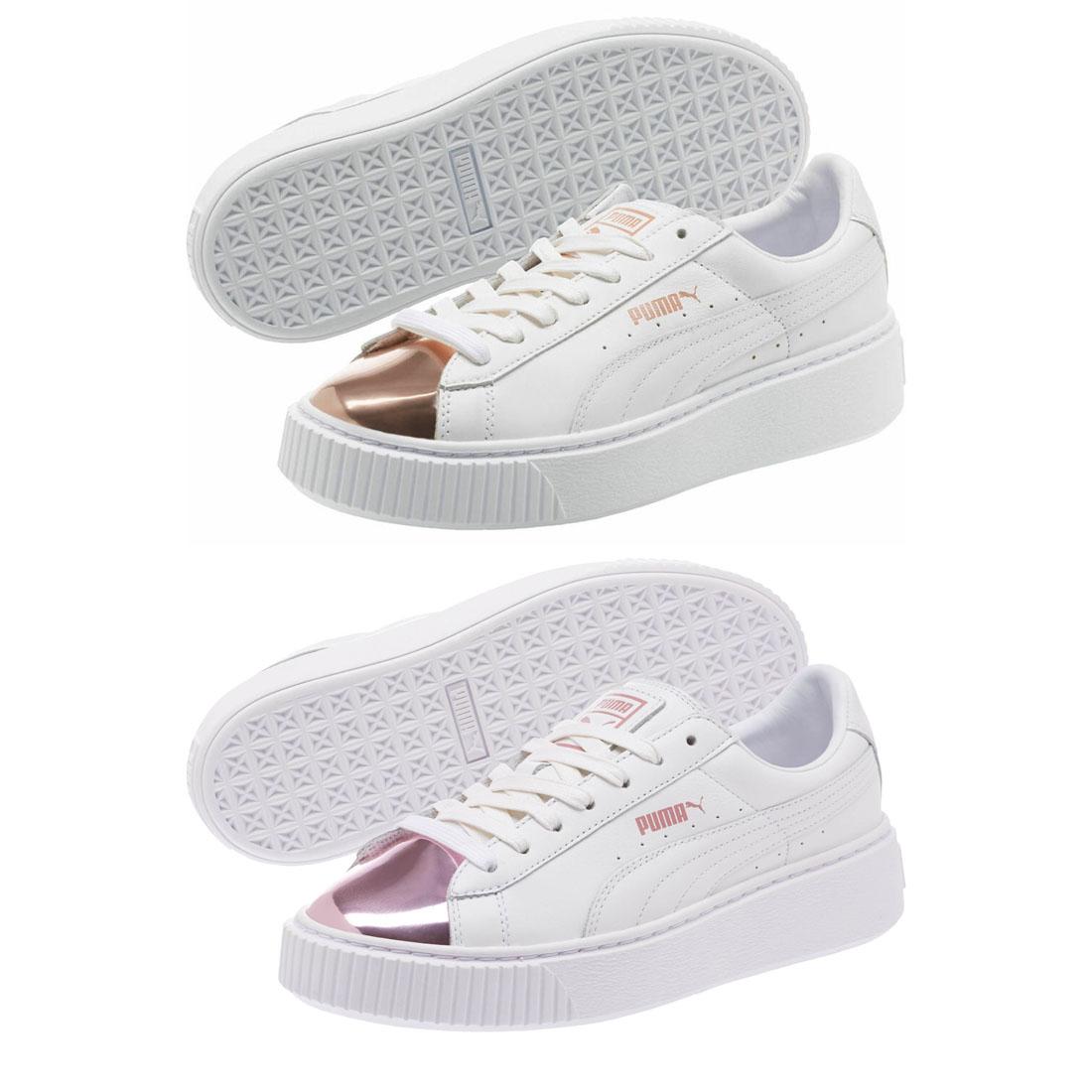 puma basket platform rose gold puma basket platform rose gold